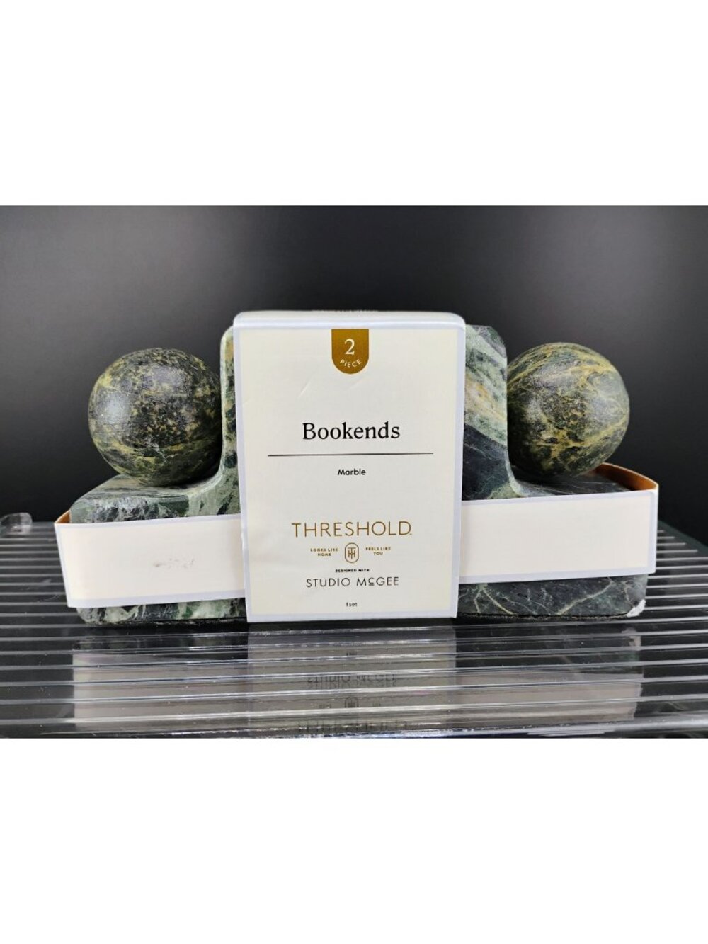 Decorative Marble Bookends By Threshold Studio McGee 2 Pc Set